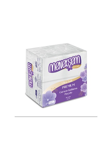 Menekşem Premium Garson Katlama Peçete 33x33 Cm 80 Li X 36 Paket, Toplam 2880 Adet, 2 Katlı