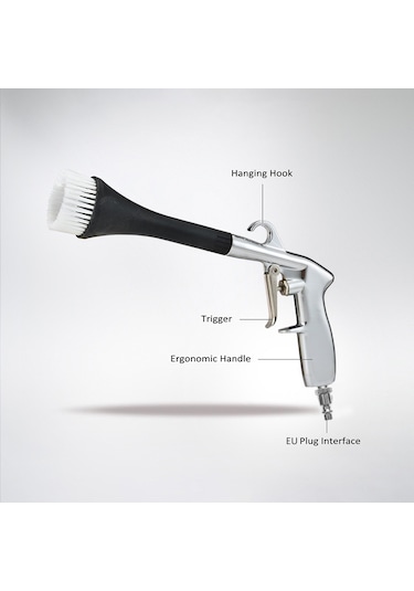 Araba Temizleme Tabancası, 2 Nozullu Yüksek Basınçlı Hava Üfleme Tabancası Tornador Üfleme Tabancası Araç Detaylandırma Kuru Yıkama Tabancas