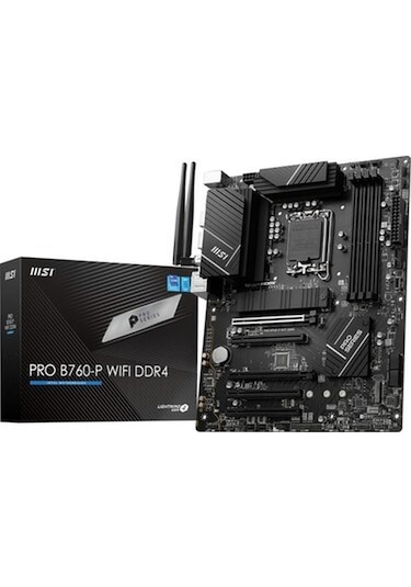 Pro B760-p Wıfı Ddr4 Soket 1700 Ddr4 5333 Oc Pcı-e,m.2 Usb3.2 Hdmı,dp, 1x 2.5g Lan Wı-fı 6e Atx Anakart
