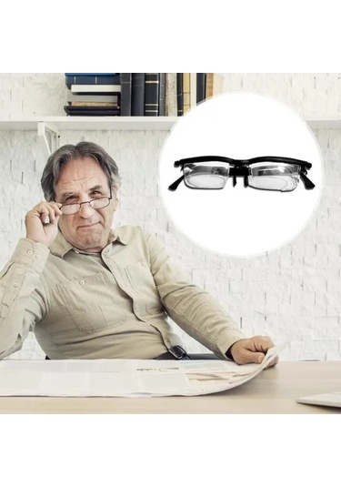 Çift Ayarlanabilir Odaklı Okuma Gözlüğü -3 İla +6 Diyoptri Çok Renkli