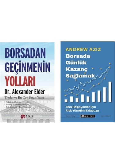Borsadan Gecinmenin Yollari + Borsada Gunluk Kazanc Saglamak 2li Set