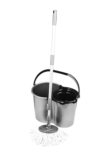 Plastart Sihirli Mop Set Takım Metalik Gri Siyah