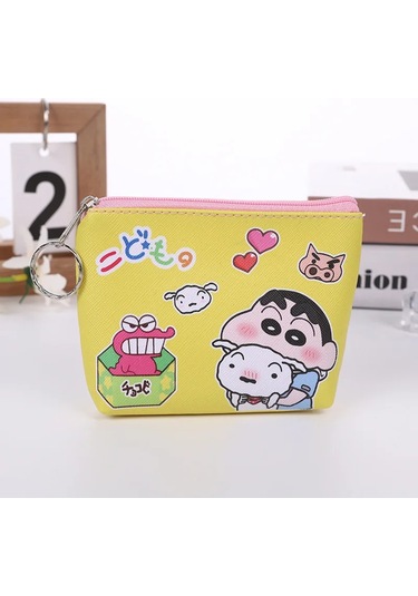 Mınıso Yeni Şirin Crayon Shinchan Çocuk Çizgi Film Cüzdanı - Erkek Ve Kız Öğrenciler İçin Cep Cüzdanıunisex Koyu Gri