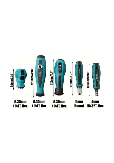 Willowhaven 9907 Manyetik Uç Tutuculu 1/4" 4mm 5mm Adaptörlü Vidalama Sapı Diğer