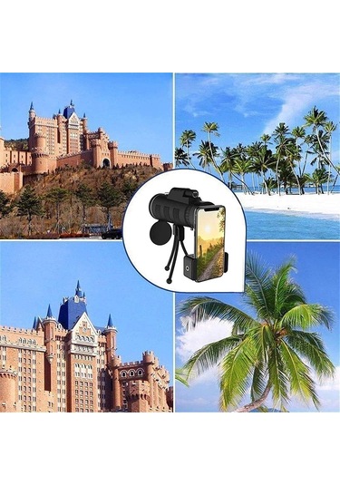 Monoküler Teleskop Yüksek Tanımlı Açık Hava Ürünleri Pusula Fonksiyonu İle Çift Tonlu Yüksek Güç, 40x60 Monoküler Teleskop