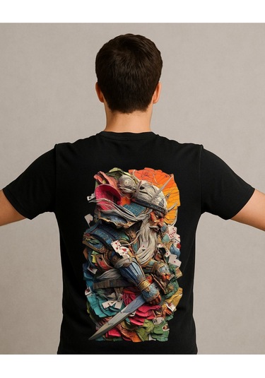 Hugo Boss Kral Baskılı T-shirt Siyah