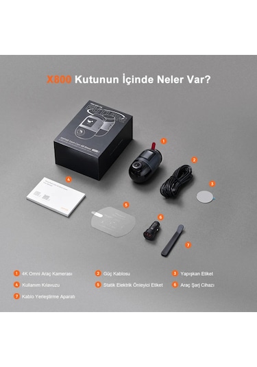 70mai Dash Cam X800 128gb Siyah