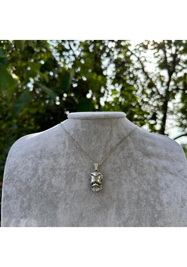 925 Ayar Gümüş Sakallı Kafatası Kolye, Gözlük Takmış El Yapımı Kafatası Pendenti, Cesur Erkek Takısı Gümüş