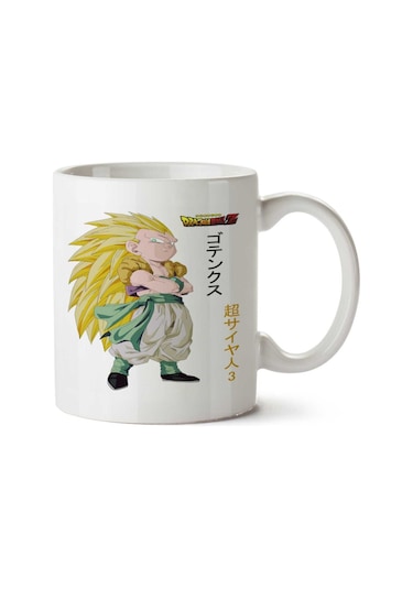 Gotenks Super Saiyajin 3 Dragon Ball İki Tarafı Baskılı Kupa Bardak Çok Renkli