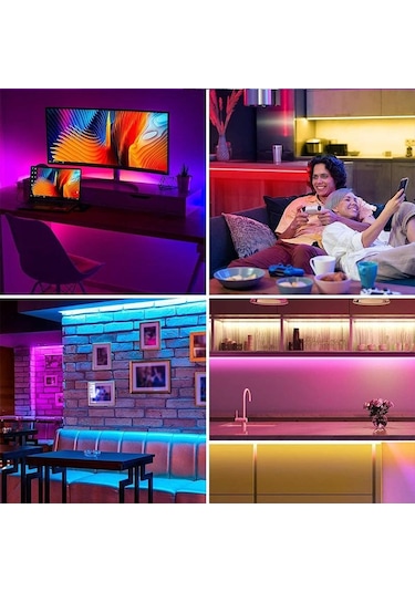 Usb Led Şeritler Bluetooth Uyumlu 5050 Rgb Ir Kontrol Led Duvar Chambre Esnek Lamba Bant Diyot Odası Tv Arka Plan Işıkları 3m