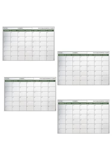 Manyetik Yapışkanlı Bir Aylık Program Planlayıcı Takvim 85x56 Cm Renkli