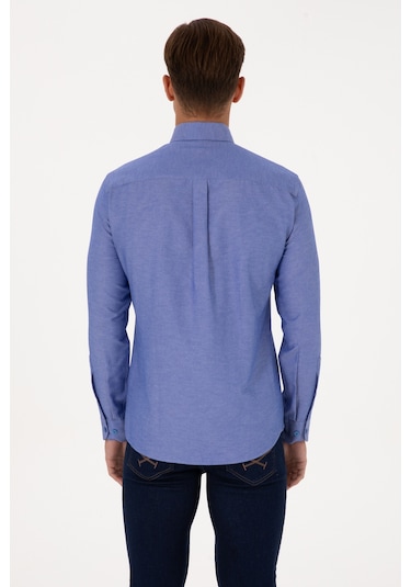 U.s. Polo Assn. Erkek Koyu Mavi Gömlek Basic 50316723-vr032 Koyu Mavi