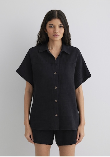 Mavi Bayan Gömlek 1210758-900 Siyah Siyah