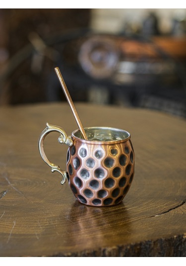 Bakır Kupa Gamzeli Model Çift Renk 2'li