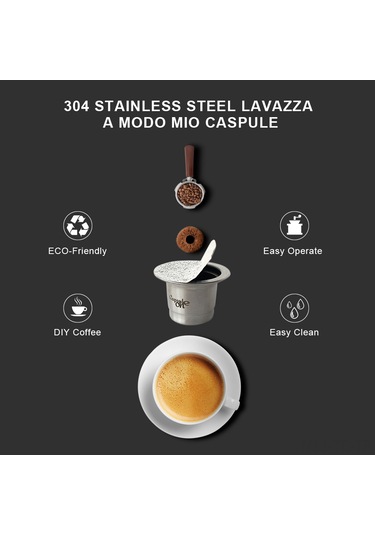 Skycity Çift Kullanım Şekli Nespresso U Dışında Tüm Serilere Uyumlu Paslanmaz Çelik Tekrarlı Kullanım Kahve Kapsülü Diğer