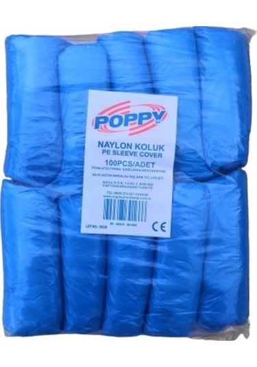 Poppy Pe Mavi Naylon Kolluk 100'lü 185 G