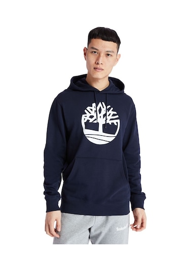 Timberland Core Tree Logo Pull Over Hoodie Erkek Günlük Sweatshir Lacivert