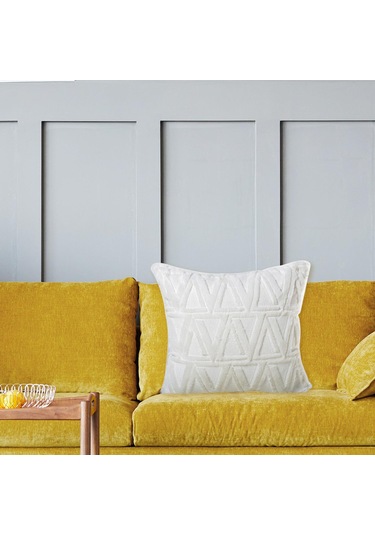 Suntek Modren Ins Style Kırlent Örtüsü El Yapımı Beyaz Beyaz