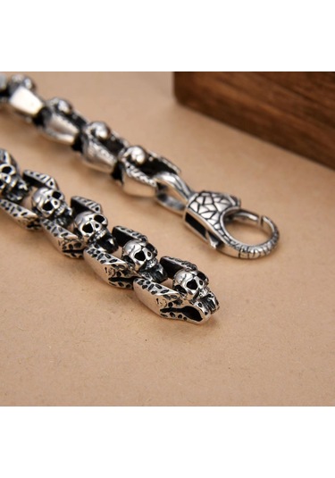 Yystore Erkek Titanyum Çelik Küba Bileklik Klt-6448 Moda Aksesuarları 22cm Çelik