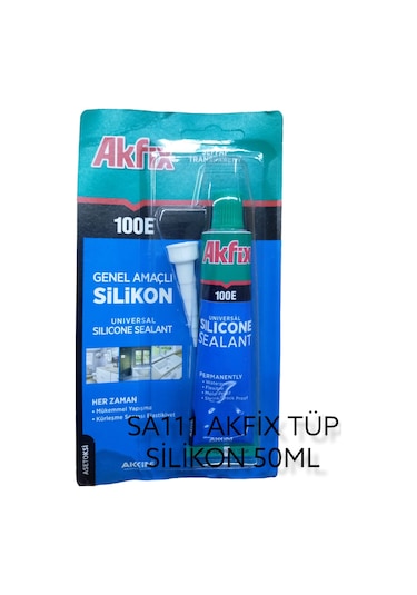 SA111   AKFİX 100E SİLİKON TÜP 50ml (Şeffaf)