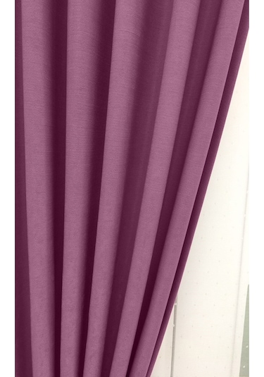 Evdepo Home Deniz Soft Pileli Fon Perde Mor (472871002) Mor