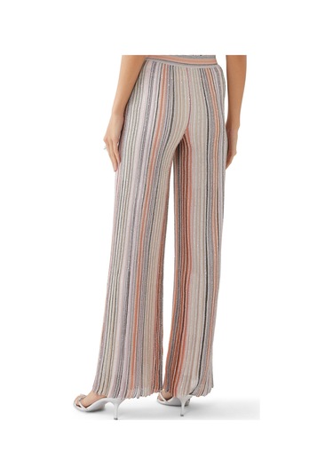 Missoni Işıltılı Triko Düz Pantolon Pembe