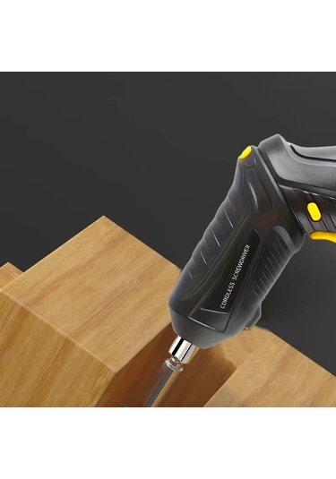 Honeybeeshop Ultra Premium Elektrikli Tornavida Siyah Sarı Led Aydınlatmalı Yüksek Kapasiteli Pil Kompakt Ergonomik Aksesuarlar Dahil