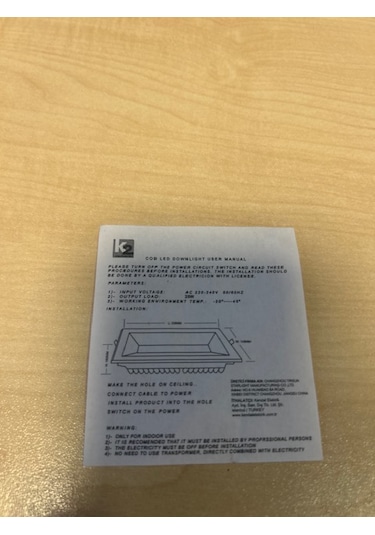 Kdl247 Cob Ledli Down.25w Dikdörtgen S/a Beyaz Armatür Beyaz