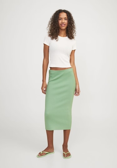 Jack & Jones Kadin Maxi Boy Etek - Ahlia 12252451 Grayed Jade Yeşil