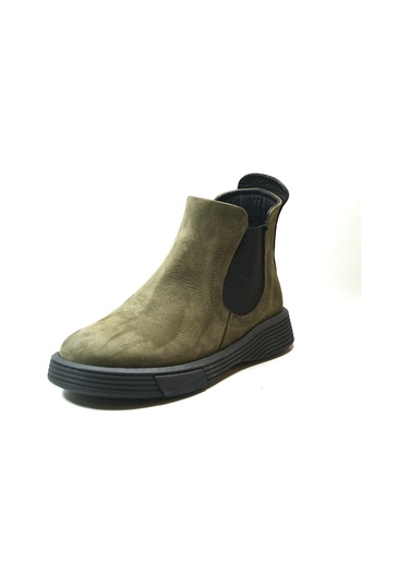 Onlo Ayakkabı Er.223 Deri Nubuk Haki Erkek Casual Bot