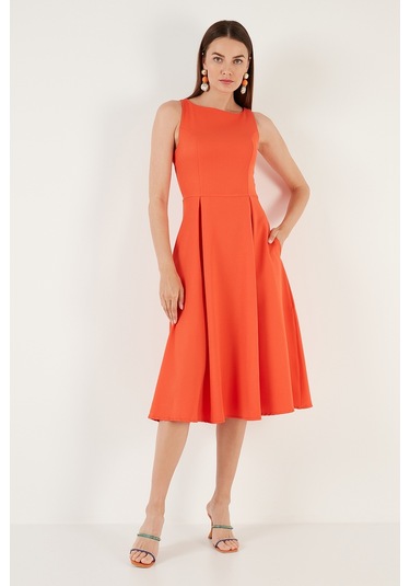 Lela Bayan Elbise 6051963 Oranj Turuncu