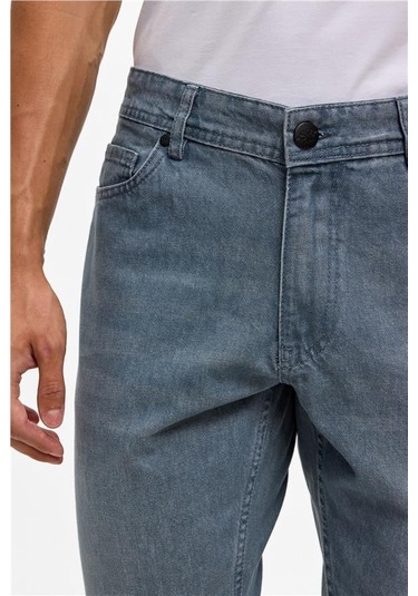 Gri Slim Denim Pantolon Gri