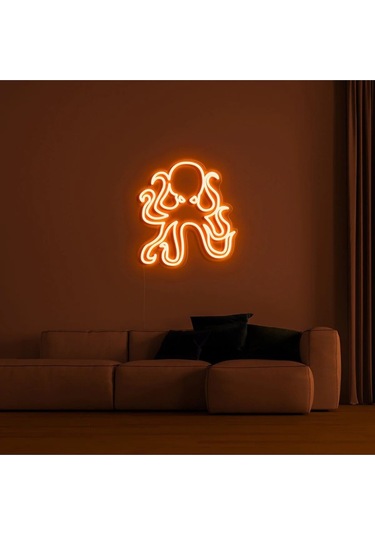 Twins Led Ahtapot Figürlü Neon Tabela Kırmızı Model:model:23703366 Kırmızı