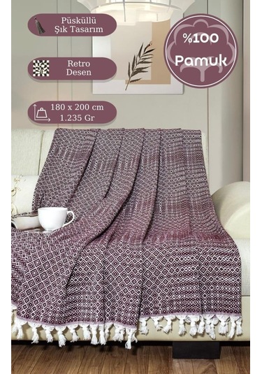 Battaniye Pamuk Riona 180x200 Cm Lavanta