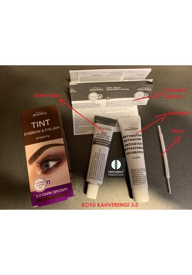 Joanna Kaş ve Kirpik Boyası 3.0 Dark Brown 12'li