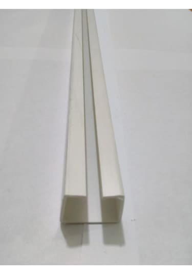 Akordeon Kapı Rayı 3x3cm, Beyaz Düz Renkli, 87cm