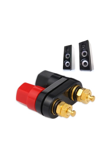 Tenfowee Hoparlör Ve Amplifikatör Bağlantıları İçin 4mm Çift Dişi Muz Fiş - 2'li Set