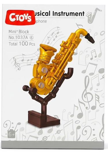 Ctoys Musical Instrument Series Mini Block Saxophone
