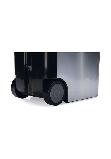 Beeztees Mama Saklama Kabı, Plastik, Tekerlekli, Özel Kapaklı, Dışı Metal Görünümlü 54l