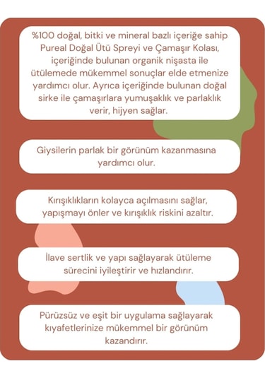 Pureal Doğal Ütü Spreyi & Çamaşır Kolası 500 Ml Tekli