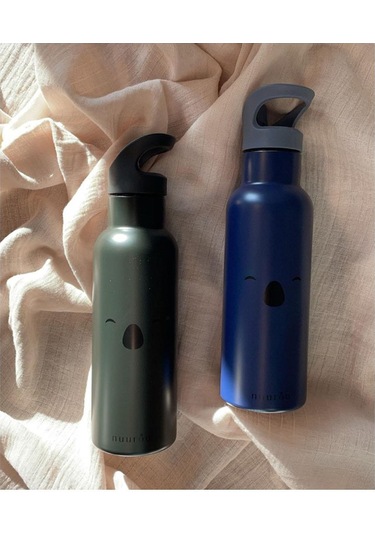 Nuuroo Bertil Pipetli Paslanmaz Çelik Termos Koala Black Iris Lacivert 350 Ml