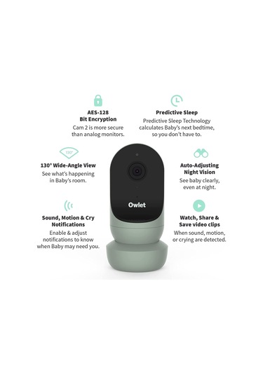 Owlet Cam 2 - Kameralı Ve Sesli Video Bebek Monitörü - Uykulu Adaçayı