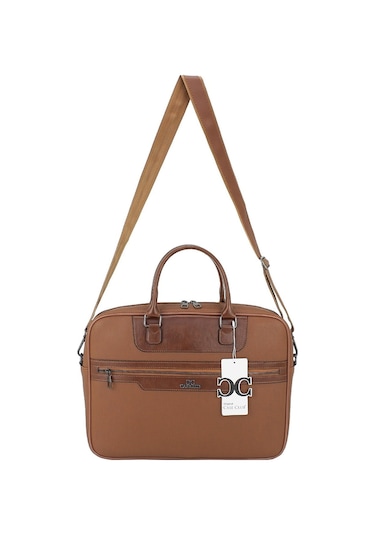 Case Club Taba Renk Evrak Çantası 15,6'' Laptop Bölmeli Taba