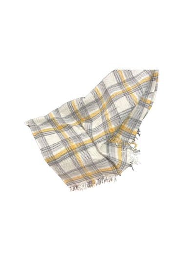 Dinarsu Cozy Life Pamuklu Skoç Tv Battaniyesi 130 X 170 Gri