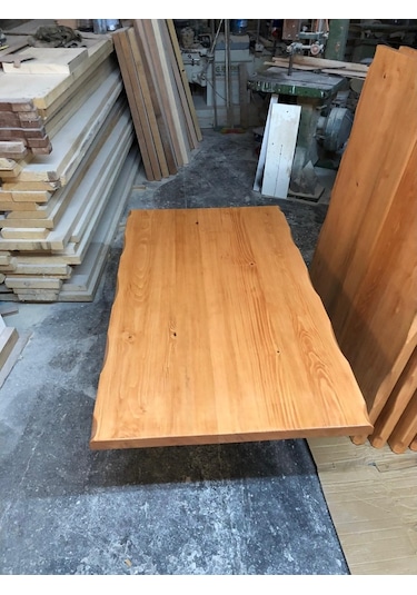 Bintaşmobilya Kayın Rengi Kütük Masa Üstü-120X75.Cm