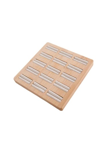 Trendooze Vitrin Tutucu Tepsisi Tepsisi Stili Stil Saklama Mücevher Çok Bambu B Ahşap A-13 Cs