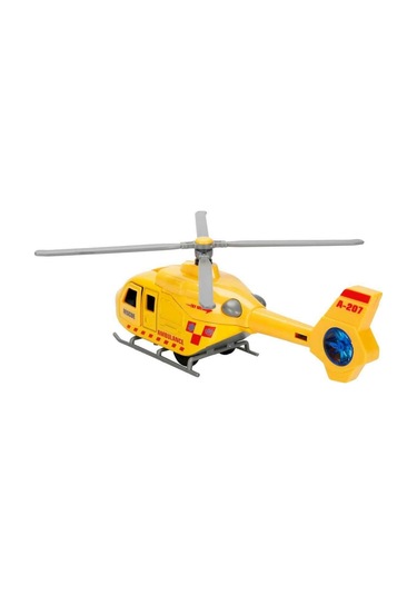 Sesli Ve Işıklı Çek Bırak Die Cast Helikopter - 20 Cm