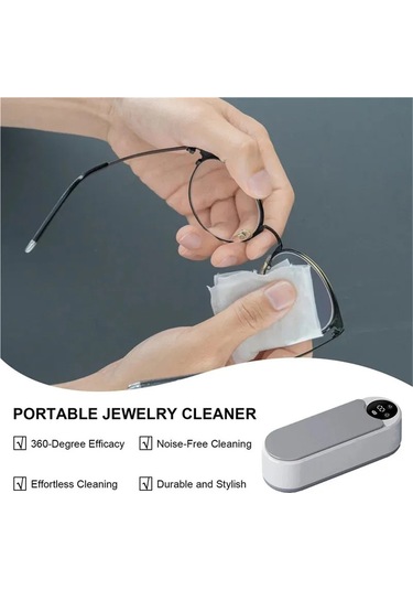 Jialan Taşınabilir Küçük Ultrasonik Temizleyici Gözlük Takı