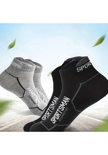6 Çift Nefes Alabilen Ter Emici Koşu Futbol Fitness Antrenman İçin Erkek Kısa Spor Çorap Çok Renkli