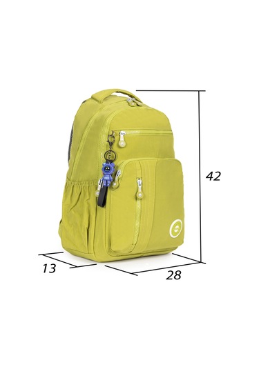 Modern Tarzda Su Geçirmez Krınkil Kumaş Okul Sırt Çantası Hafif, Konforlu Ve Fonksiyonel Tasarım - Yeşil Yeşil